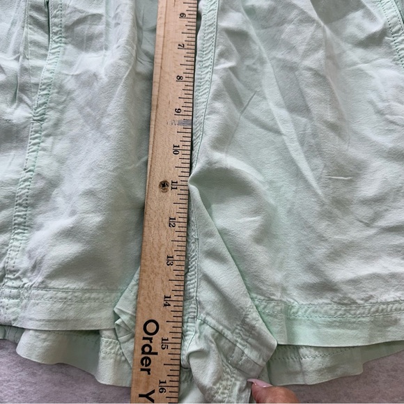 Free People Women's Get Free Pull On Poplin Shorts Size Small Mineral Sea Green - Picture 3 of 8
